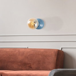 Opviq Spot - 14196 Lámpara de Pared de Metal Azul